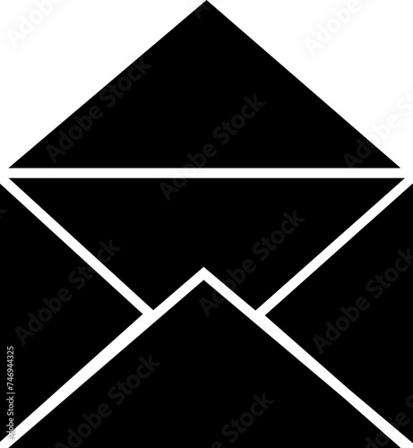 Free Download Isolated black envelope icon.   - GFXLoad