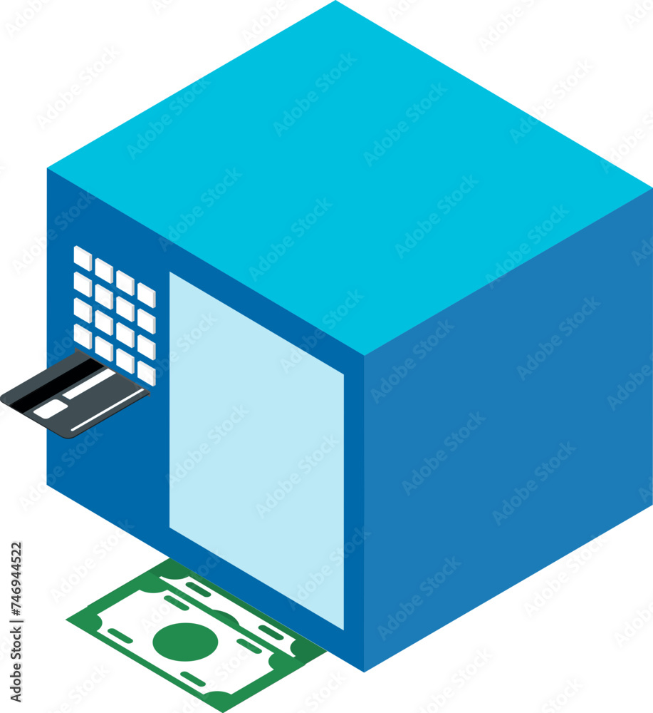 Digital locker icon or symbol in 3d. Digital locker icon or symbol in 3d.