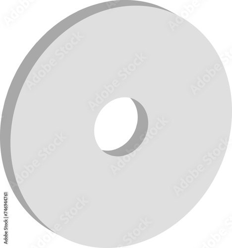 Isolated illustration od isometric CD (Compact Disk) icon.
