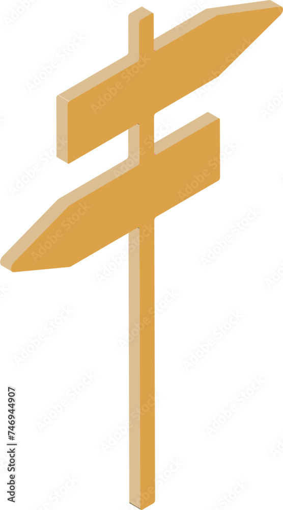 Directional signboard icon or symbol. Directional signboard icon or symbol.