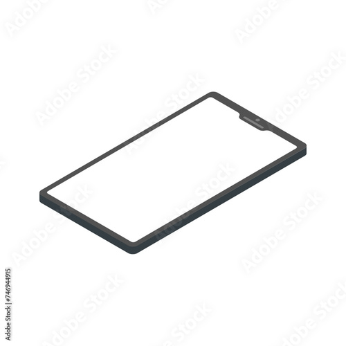 3D illustration of smartphone on white background.