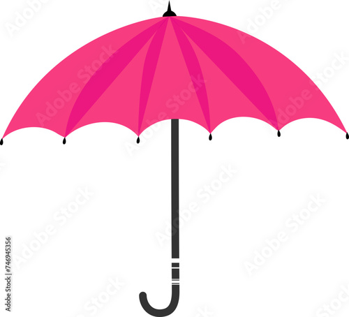 Illustration of umbrella in pink color.