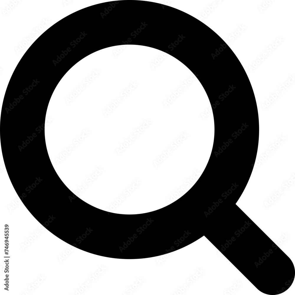 Magnifying glass or search icon in line art. Magnifying glass or search icon in line art.
