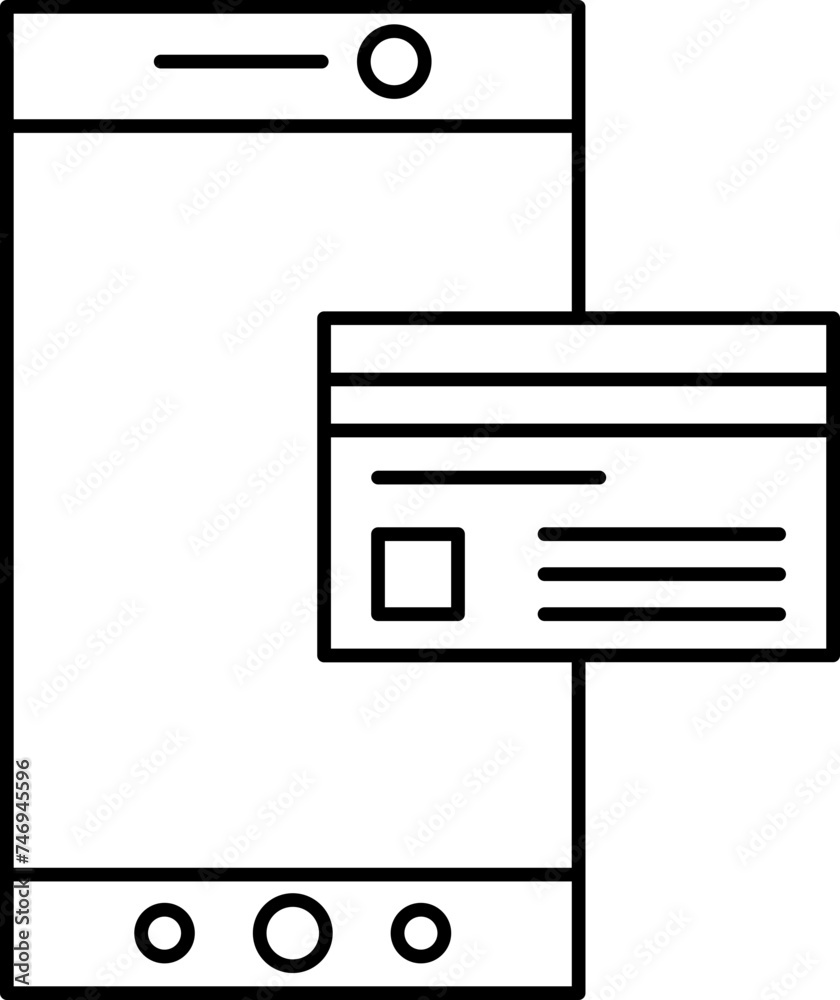 Smartphone with credit card icon for card payment concept. Smartphone with credit card icon for card payment concept.