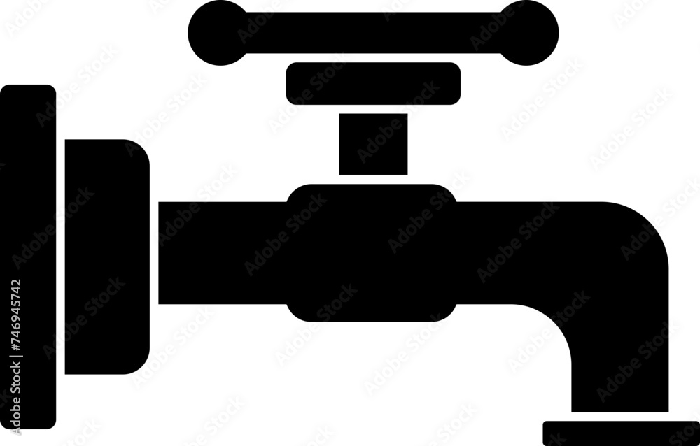Flat style faucet icon or symbol. Flat style faucet icon or symbol.