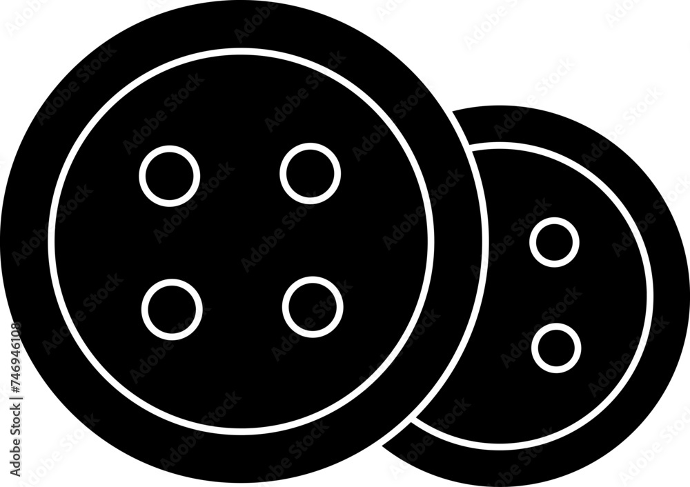 Vector sign or symbol of sewing button. Vector sign or symbol of sewing button.