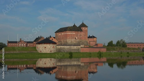 View of the ancient fortress of the city of Hameelinna on a July day. Finland photo