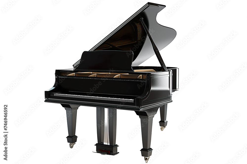 Fototapeta premium Black grand piano musical instrument