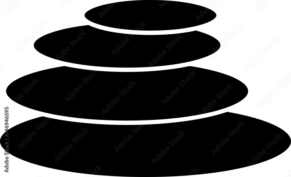 Illustration of zen glyph symbol or icon. Illustration of zen glyph symbol or icon.
