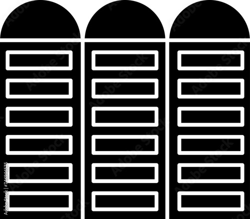 B&W commandments glyph icon or symbol.