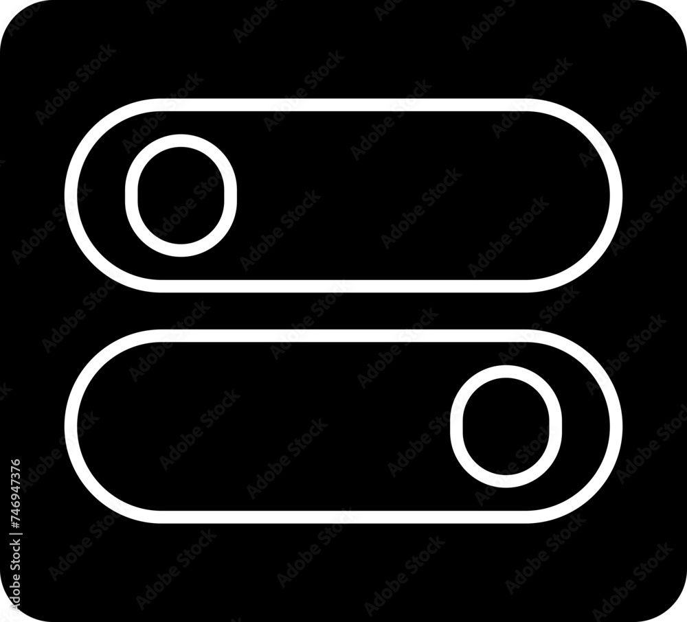 B&W sign or symbol of switch in flat style. B&W sign or symbol of switch in flat style.