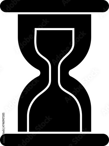 Isolated icon of hourglass in flat style.