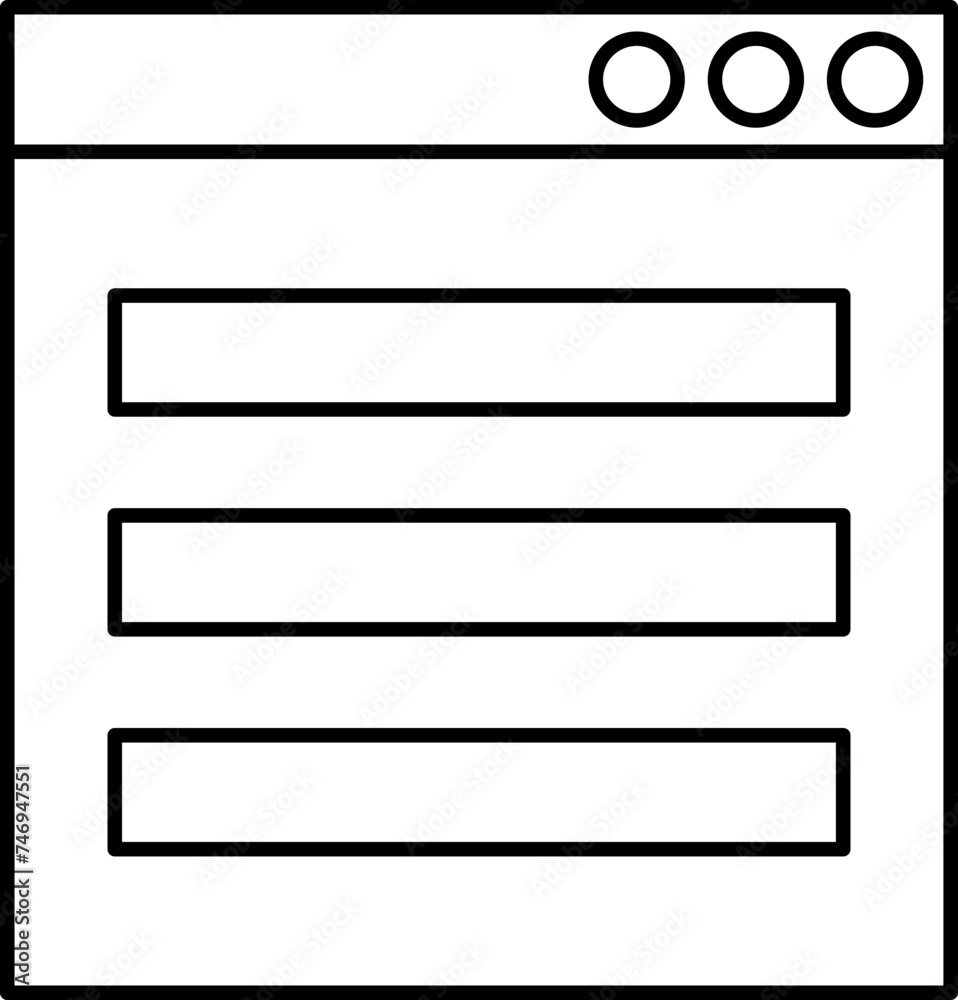 Web browser icon or symbol line art. Web browser icon or symbol line art.