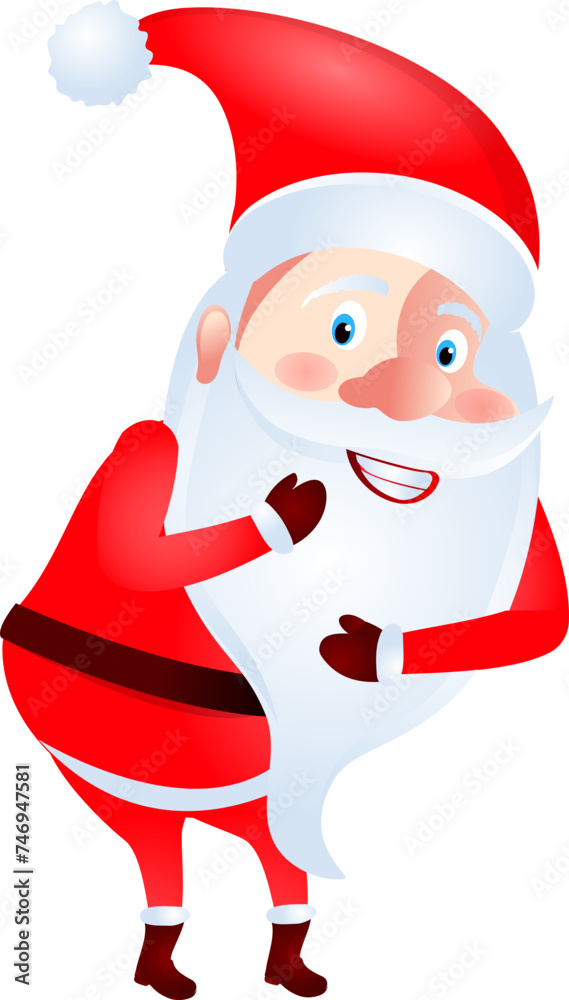 Cartoon character of happy santa claus. Cartoon character of happy santa claus.