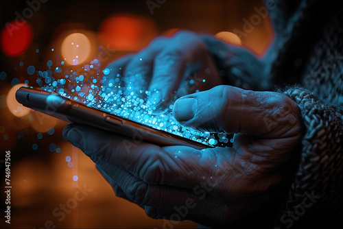 people checking for the stock prices and chart showing inclining on big glass screens, at the stock market office, on laptops and tablets and mobiles 
