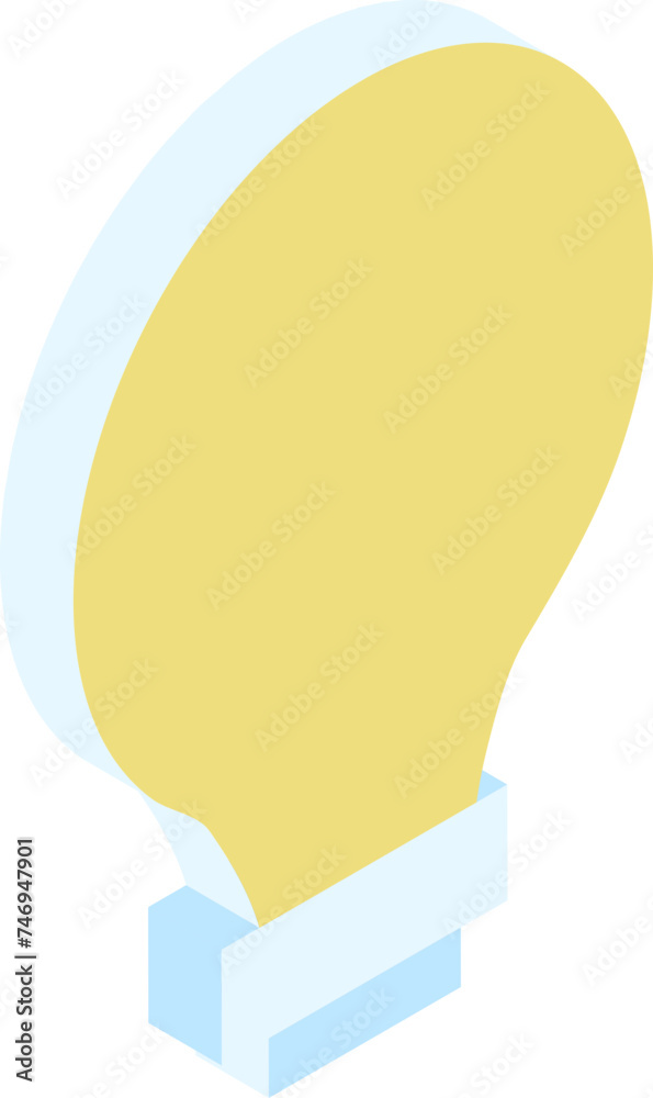 Illustration of light bulb in 3d style. Illustration of light bulb in 3d style.