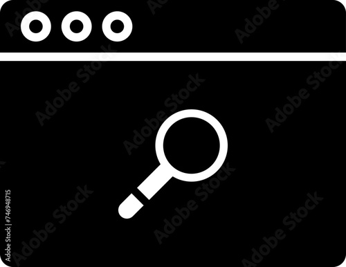 Online search website page glyph icon