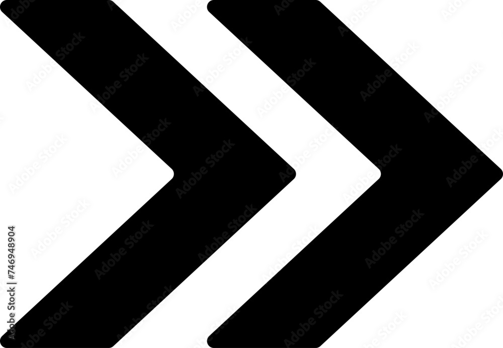 Vector illustration of double chevron icon. Vector illustration of double chevron icon.