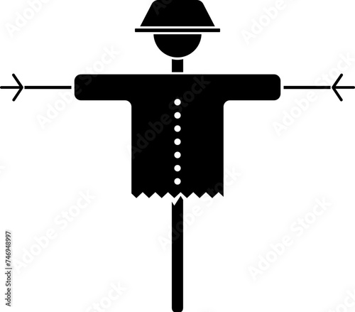 Scarecrow icon in b&w color.