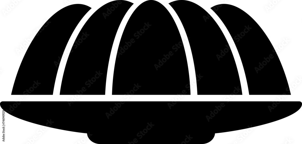 Jelly icon in b&w color. Jelly icon in b&w color.
