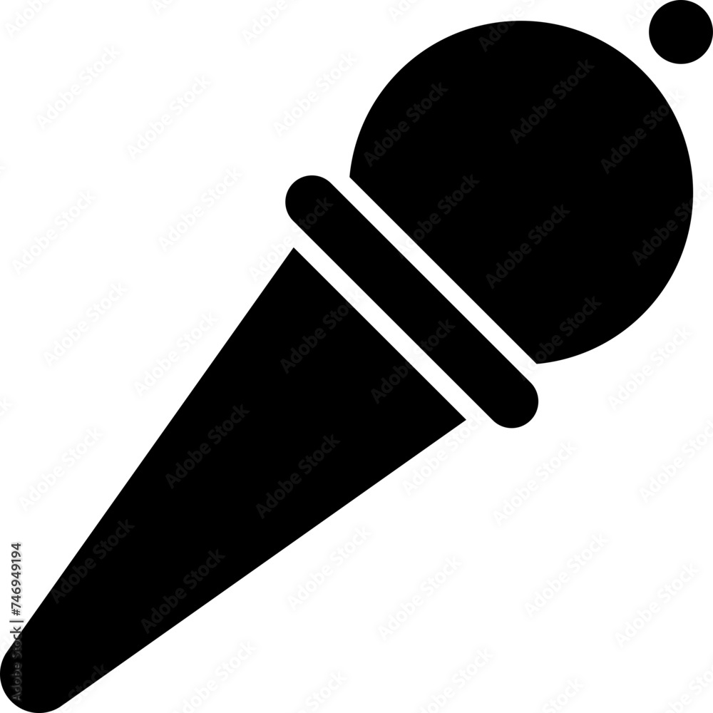 Ice cream cone icon in b&w color. Ice cream cone icon in b&w color.