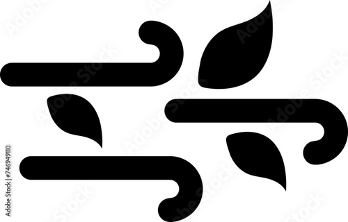 Wind weather sign or symbol.