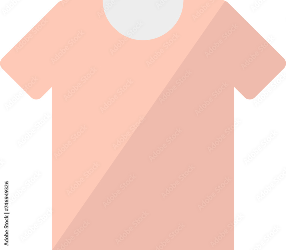Flat style t-shirt icon in pink color. Flat style t-shirt icon in pink color.