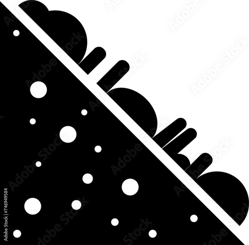 Sandwich icon or symbol in b&w color.