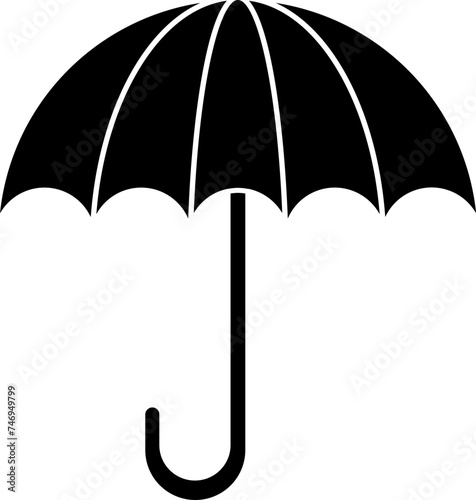 Glyph style umbrella icon or symbol.