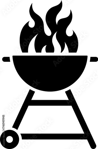 Barbeque icon in B&W color.