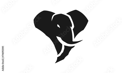 elephant's head logo vector 