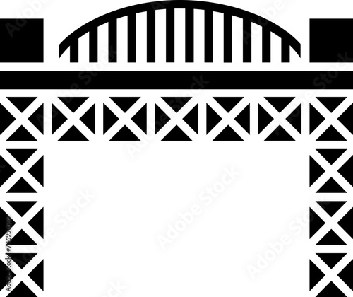 Sydney harbour bridge glyph icon.