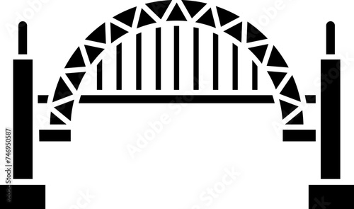 Illustration of sydney harbour bridge icon.