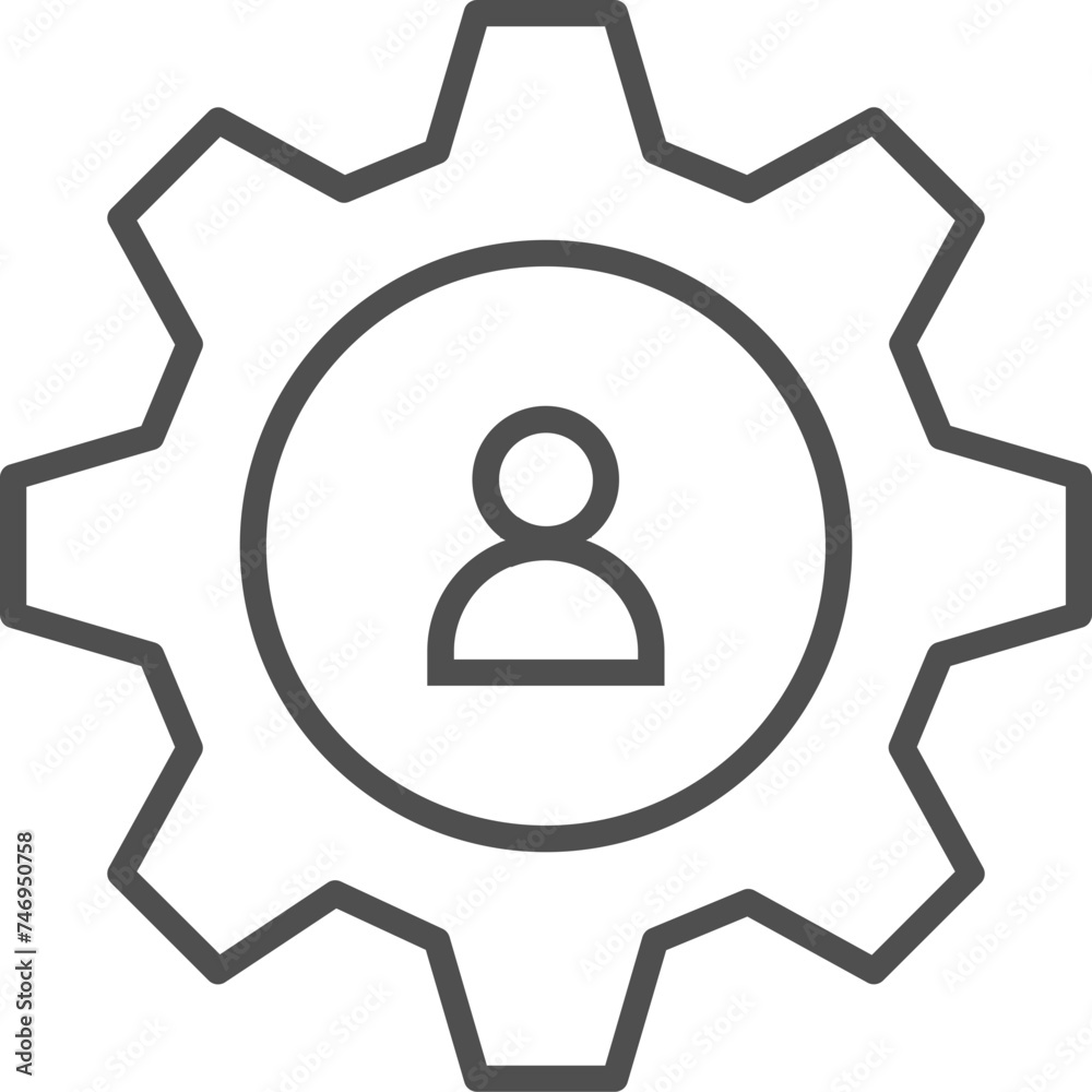 User setting icon in flat style. User setting icon in flat style.