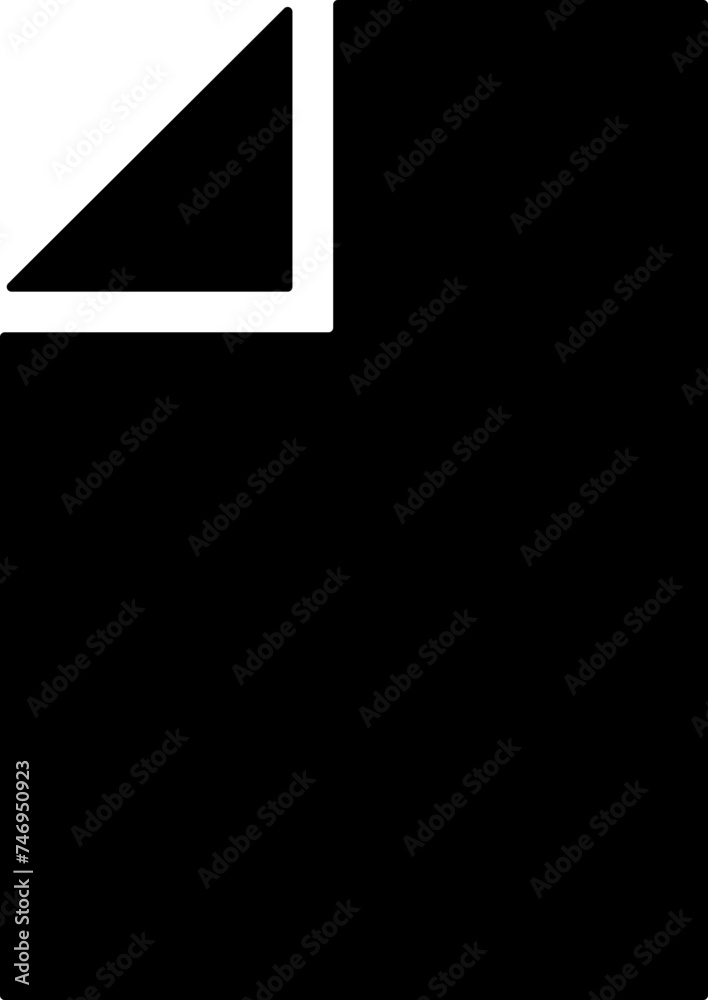 File or folder icon in glyph style. File or folder icon in glyph style.
