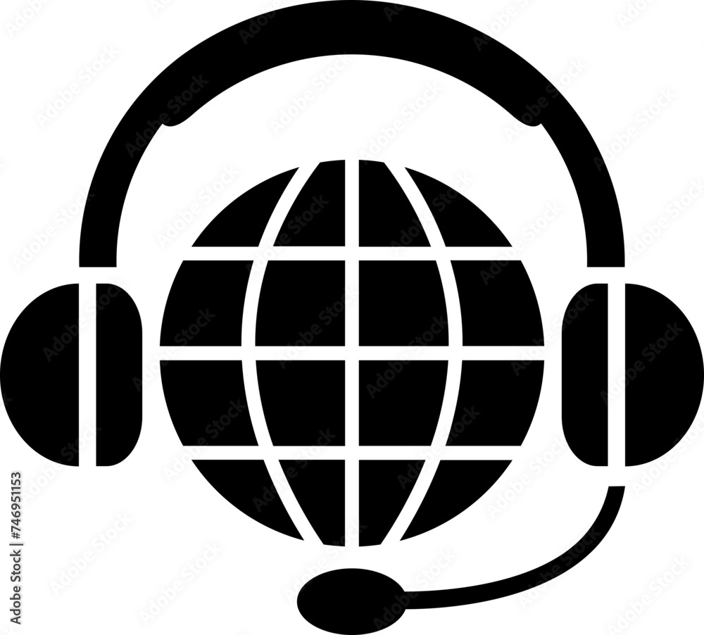 International call center or customer service icon. International call center or customer service icon.