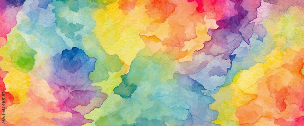 Fototapeta premium watercolor abstract background shows alluring and enchanting rainbow colors