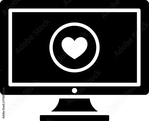 Illustration of online charity icon.