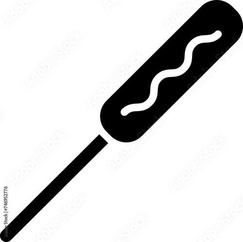 Frankfurter icon in b&w color.