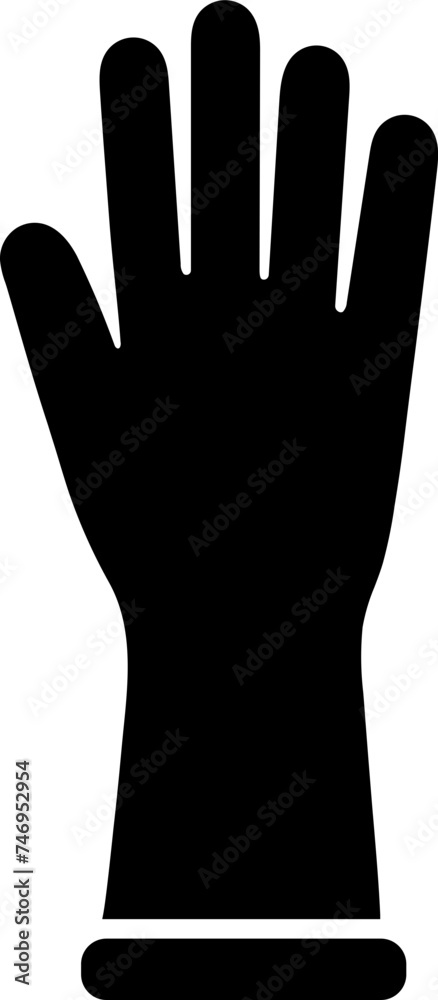 Obraz premium Hand gloves icon in flat style.