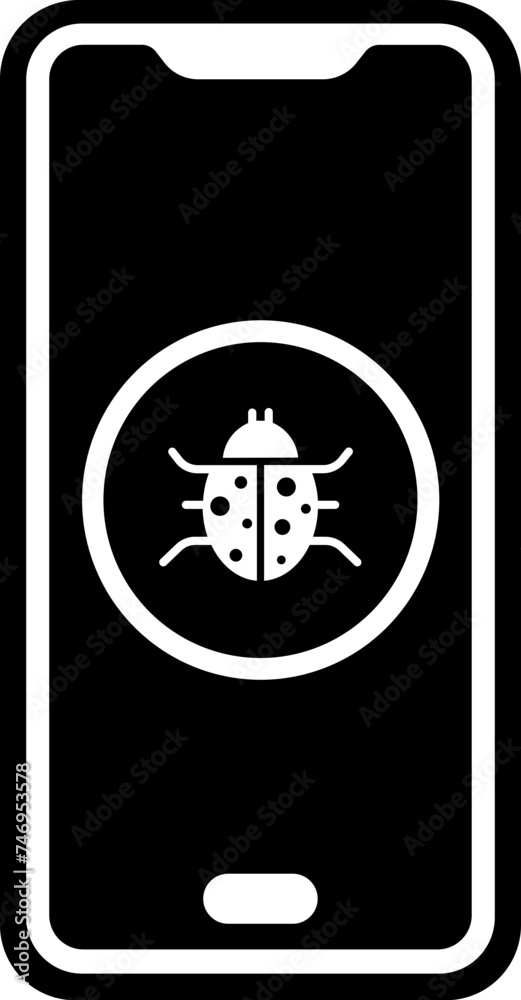 Mobile hacked or virus sign or symbol. Mobile hacked or virus sign or symbol.
