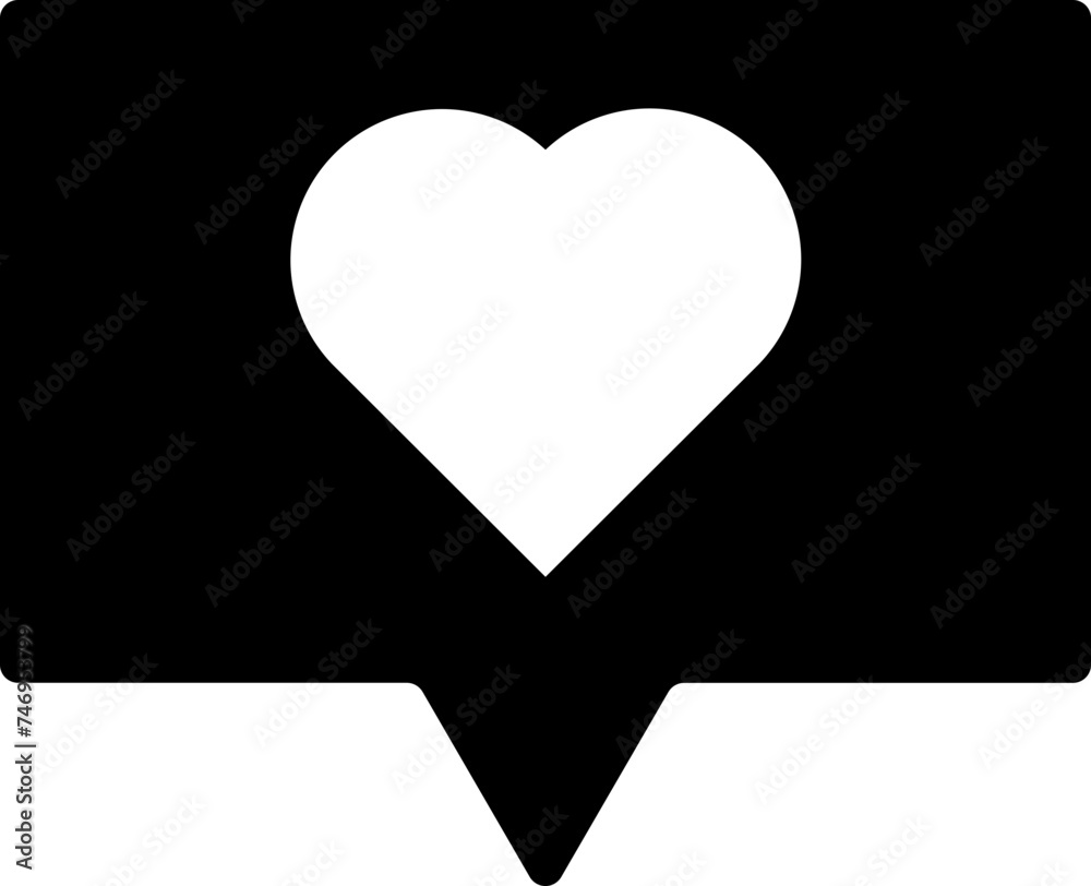 Flat style message or favorite icon. Flat style message or favorite icon.