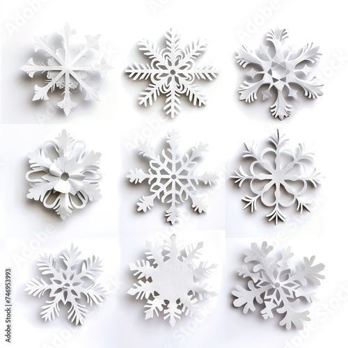set of snowflakes © malaika
