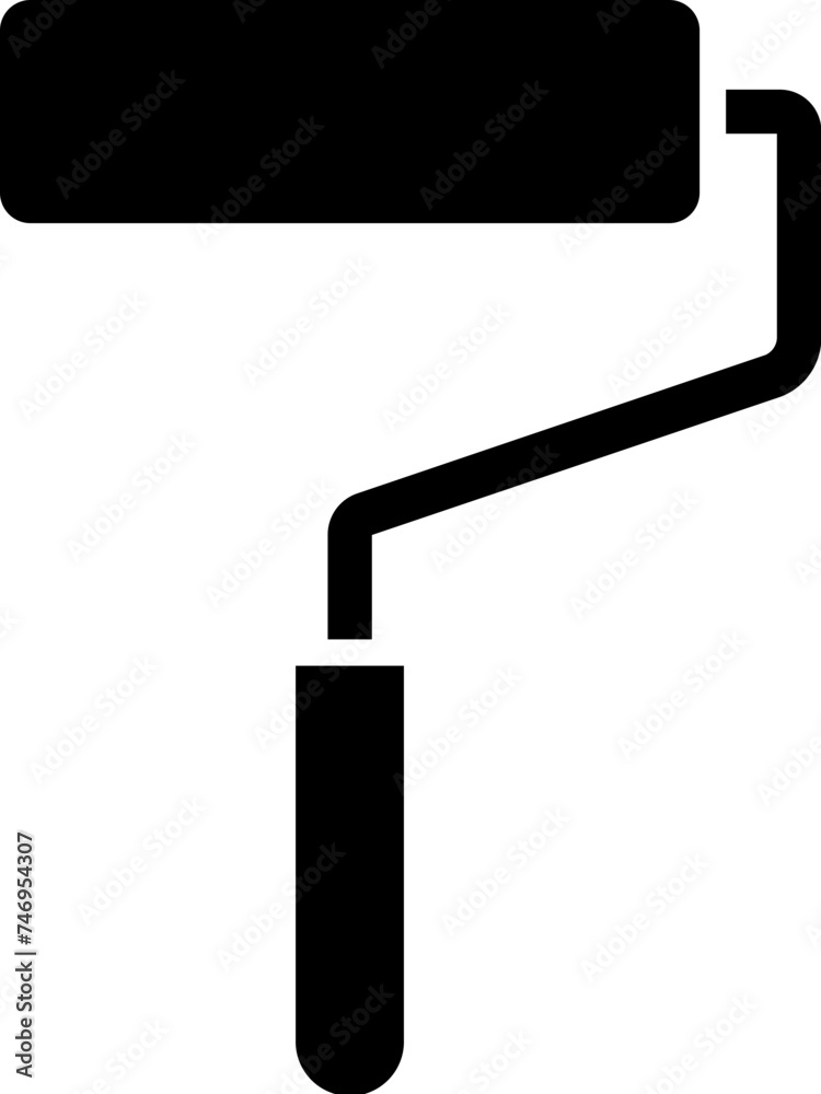 Illustration of paint roller icon. Illustration of paint roller icon.