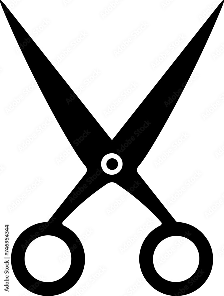 Scissor icon in flat style. Scissor icon in flat style.