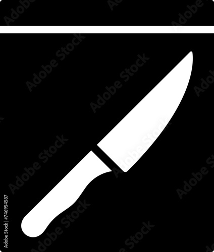 Vector illustration of criminal evidence knife icon.