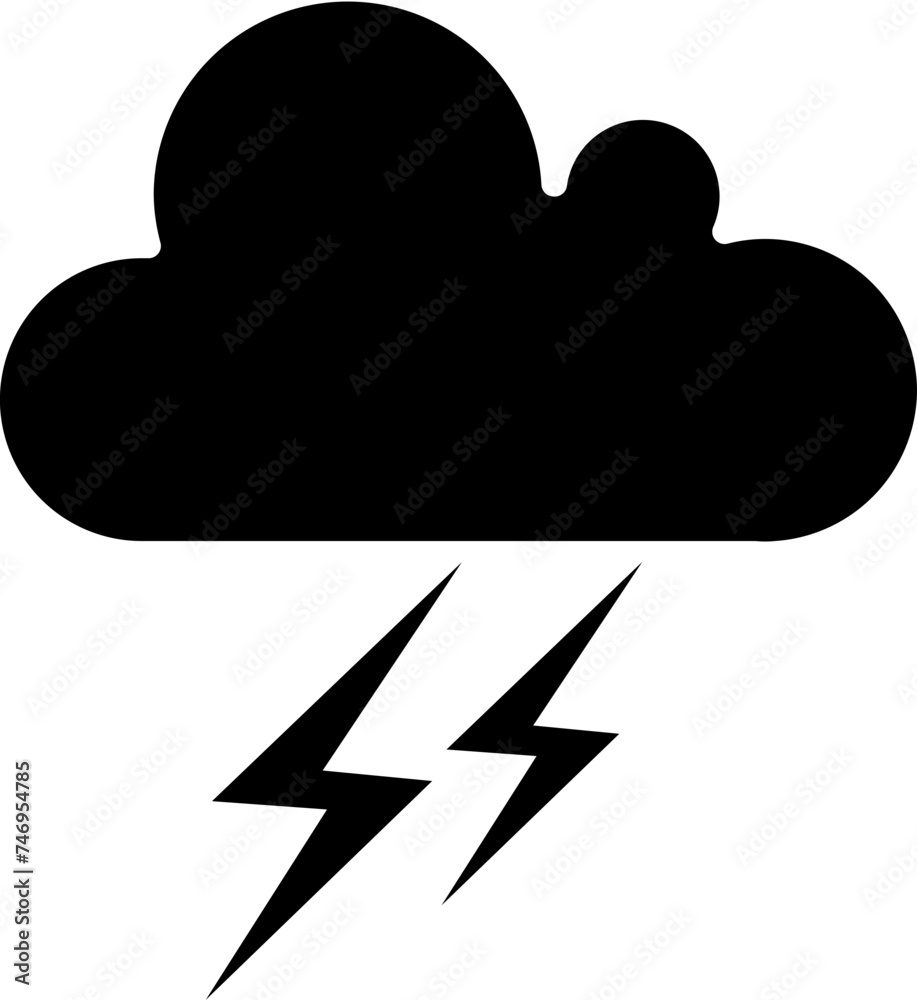 Thunder lightning cloud icon. Thunder lightning cloud icon.