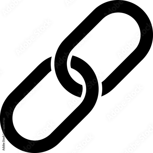 Glyph link icon in flat style.
