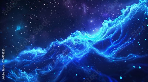 blue space technology background © AriyaniAI