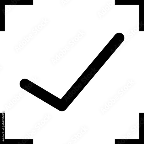 Verified tick icon in glyph style.